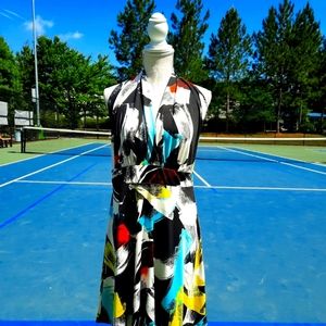 ❤️Multi- colored sexy halter dress🩵🩶